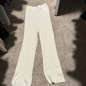 PrettyLittleThing Cream Flare Pants